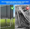 Simple Deluxe Trampoline for Kids with Safety Enclosure Net Wind Stakes 12FT Simple Deluxe 400LBS Weight Capacity Outdoor Backyards Trampolines with N