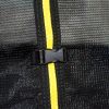 12FT Outdoor Big Trampoline With Inner Safety Enclosure Net, Ladder, PVC Spring Cover Padding, For Kids, Black&Orange Color