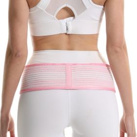 Pregnant Women Postpartum Belly Band Waist Seal Corset Belt (Option: 109cmok Cloth Punching-Pink)