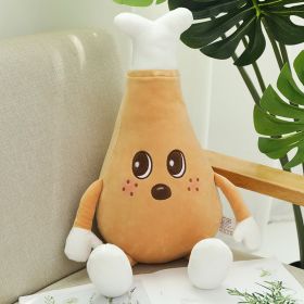 Pizza Burger Plush Toy Pillow (Option: Chicken Leg-Small)