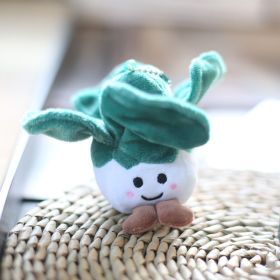Cute Vegetable Cabbage Broccoli Corn Bamboo Shoots Small Pendant Plush Doll Bag Charm Keychain Doll (Option: Cabbage-12cm)