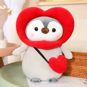 Plush Toy Cute Penguin Transformation Dinosaur Doll (Option: Love-25cm)