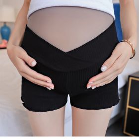 Maternity Wear,Leggings, Low-Waist Shorts, All-Match Safety Pants, Pregnant Women'S Belly Lift Pants (Option: 907black-XL)