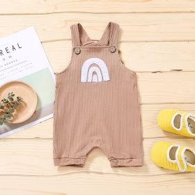 Rainbow Multicolor Women's Overalls (Option: Light Brown-90cm)