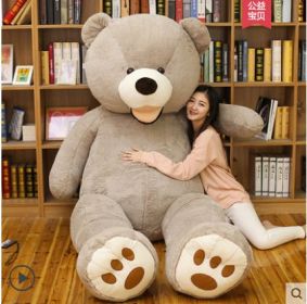 Teddy Bear Plush Toy Shell Semi-finished Products (Option: Gray-160CM)