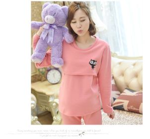 Maternity thermal underwear set (Option: Pink-L)