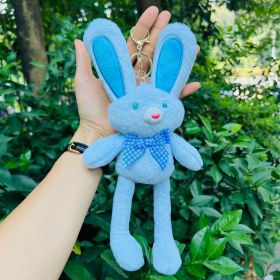 Pull Rabbit Plush Toy Key Chain Pendant (Option: Sky Blue-30cm)
