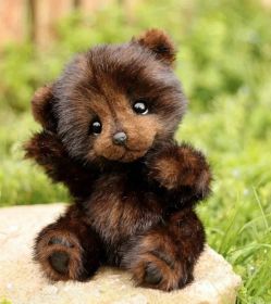 Cute Cartoon Plush Bear Doll (Option: Brown Bear-25cm)