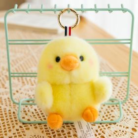 Spherical Series Animal Keychain Pendant Plush Toys (Option: Chick-13cm)