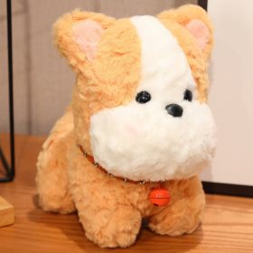 Puppy Doll Shiba Inu Doll Schnauzer Sleep Hug Doll Plush Toys (Option: Puppy Brown-22cm)