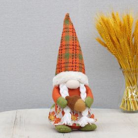 Harvest Thanksgiving Decoration Supplies Rudolf Doll Glowing Decoration Props (Option: HX 2257B)