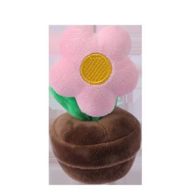 Small Flower Stuffed Toy Pendant Desktop Decoration (Option: Pink-10cm)