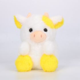 Cute Strawberry Cow Doll Toy (Option: Yellow And White Cattle-20cm)