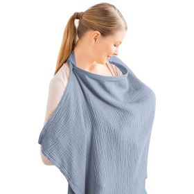 Breastfeed Outwear Covering Gauze Towel Clothes Vesture Anti-exposure (Option: Light Blue-75x95cm)