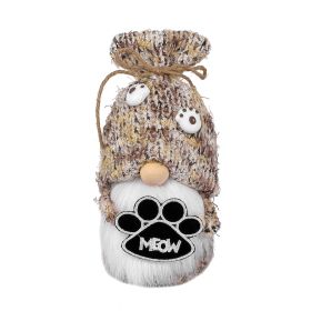 Pet Dog Rudolf Faceless Doll Desktop Window Decoration (Option: White Beard DOG Doll)