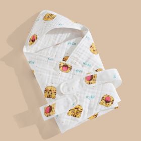 Cotton Gauze Blanket Hooded Keep Warm (Option: Tiger-Four layers 90x90cm)