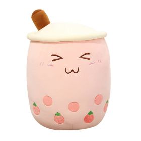 Large Toy Soft And Adorable Milky Tea Cup Pillow Doll Plush Doll (Option: Pink Squinting-20cm)