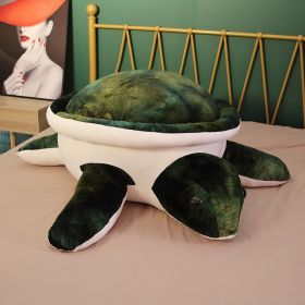 Down Cotton Soft Color Turtle Pillow Sofa Cushion (Option: Dark Green Turtle-35CM)