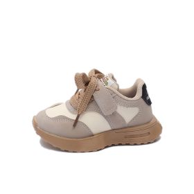 Children's Sports Shoes Autumn New (Option: Khaki-21)