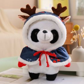 Christmas Scarf Plush Panda Small Size (Option: Blue Red Love Cloak-30to33cm)