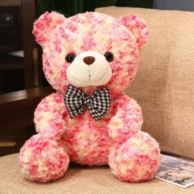 Cute Rose Little Bear Doll Small Size Teddy Bear Doll Ragdoll Plush Toy (Option: Teddy Bear Red-35CM)