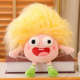 Eye Shape Cotton Doll Plush Toys (Option: Yellow Hair-25cm)