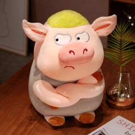 Funny Doll Drag Pig Plush Toy (Option: Gray-40cm)