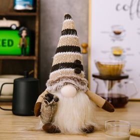 Home Decorations Glowing Rudolf Doll (Option: Striped Hat)