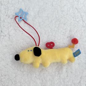 Dopamine Puppy Plush Pendant Doll (Option: Yellow-12cm)