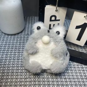 Diy Handmade Material Package Keychain Pendant Relief Doll (Option: Gray Finished Product)