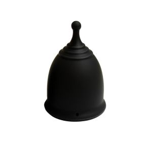 Medical Grade Silicone Menstrual Cup (Option: Black-L)