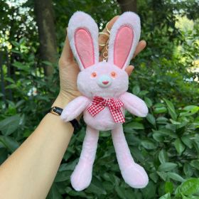 Pull Rabbit Plush Toy Key Chain Pendant (Option: Pink-30cm)