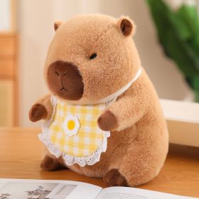 Cute Capybara Doll Plush Toys (Option: Yellow Bib-30cm)