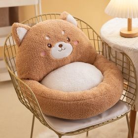 Animal Sofa Cushion Backrest Plush Seat Cushion (Option: Shiba Inu-55cm)