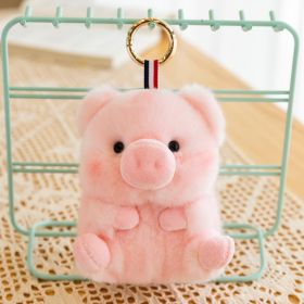 Spherical Series Animal Keychain Pendant Plush Toys (Option: Pink Pig-13cm)