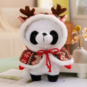 Christmas Scarf Plush Panda Small Size (Option: Christmas Style Cloak-30to33cm)