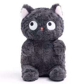 Cute Black Cat Sitting Posture Squatting Posture Pure Plush Toy (Option: Sitting-Small 23cm 025kg)