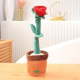 Singing Learning To Speak Twisting Toys (Option: Red Flower-Rechargeable)