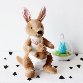 Children's Mother And Child Kangaroo Doll Plush Toys (Option: Brown-38cm)