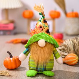 Harvest Season Decorations Plaid Printed Rudolf Doll Ornaments (Option: Doll Male)