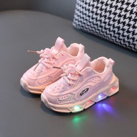 Sports Light Shoes Spring And Autumn Breathable With Light (Option: Pink-21)