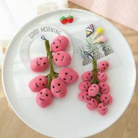 Smiley Grape Doll Fruit Ornaments (Option: Pink-20cm)