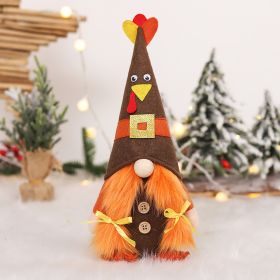 Thanksgiving Turkey Doll Ornaments Faceless Doll Scene Atmosphere Decoration Supplies (Option: Women's Turkey Doll Ornaments)