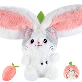 Stuffed Toy Strawberry Carrot Doll Throw Pillow (Option: Cat)