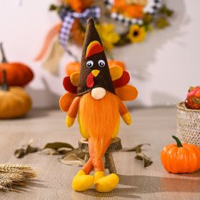 New Harvest Season Decorations Hanging Leg Turkey Doll Autumn Turkey Rudolf Doll Ornaments (Option: Turkey Doll For Men)