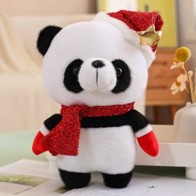 Christmas Scarf Plush Panda Small Size (Option: Red Paillette Scarf-30to33cm)