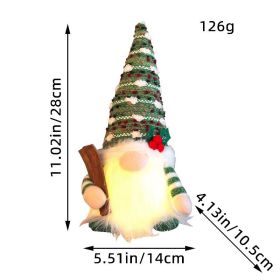 Household Christmas Luminous Sledding Doll (Color: Green)