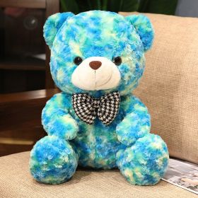 Cute Rose Little Bear Doll Small Size Teddy Bear Doll Ragdoll Plush Toy (Option: Teddy Bear Blue-45 Cm)