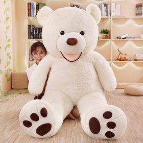 Teddy Bear Plush Toy Shell Semi-finished Products (Option: White-200cm)