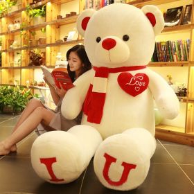 Large Plush Toy Teddy Bear Birthday Gift (Option: Red Scarf IU-Total length 200cm)
